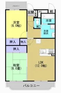 熊本県熊本市中央区八王寺町【マンション】の間取り