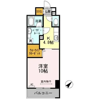 アルカーサル大道【5階】の間取り