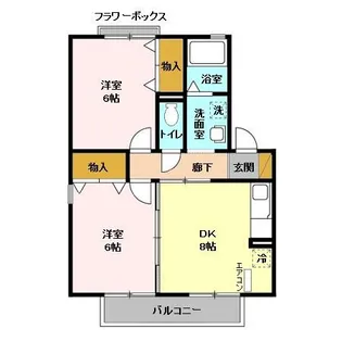 コーポ小倉 A【2階】の間取り