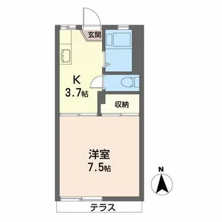 コーポセキネ【1階】の間取り