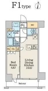 クレストコート中野富士見町【6階】の間取り