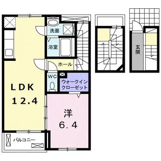 広島県福山市千田町3【アパート】の間取り