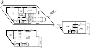 東京都世田谷区千歳台3【一戸建】の間取り