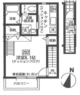 東京都渋谷区笹塚1【アパート】の間取り