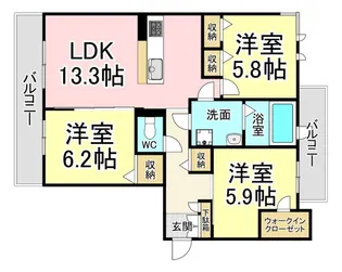 福岡県北九州市八幡西区則松東1【アパート】の間取り