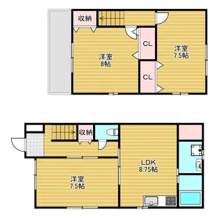 大阪府箕面市桜ケ丘1【一戸建】の間取り