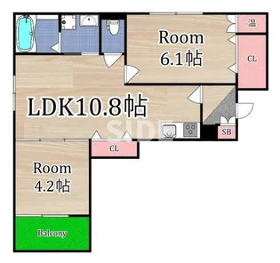 F asecia Aura【3階】の間取り