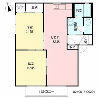 クレインウイングC【2階】の間取り