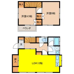 栃木県宇都宮市下栗町【一戸建】の間取り