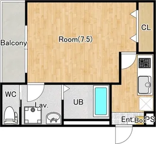 ジーメゾンゼフィール【3階】の間取り