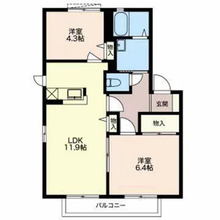 フレンドリー C【2階】の間取り