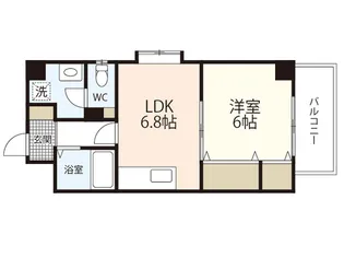 ティアラ堺町【6階】の間取り