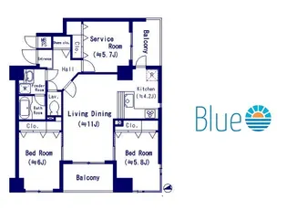 オークヒルズ五番館【4階】の間取り