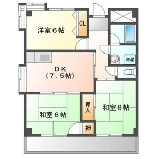 エルヴェ五月ヶ丘【3階】の間取り