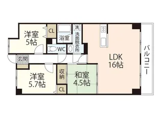 ヴューシティ矢野【3階】の間取り
