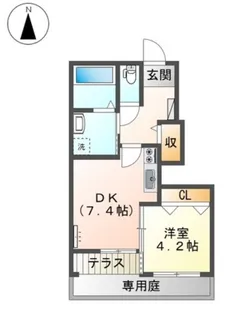 エムズ サンティエ【1階】の間取り