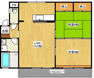 福島県郡山市富田町字大十内【アパート】の間取り