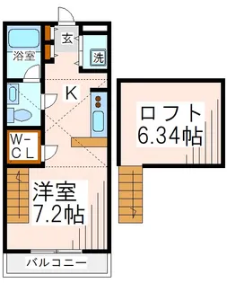 ガーデンヴィラ五番館【2階】の間取り