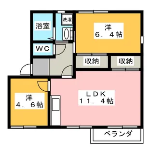 フレグランスFUJI A【2階】の間取り