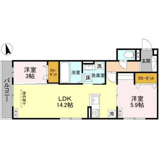 カーサ ファミール【2階】の間取り