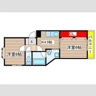 富士ハイツ【4階】の間取り