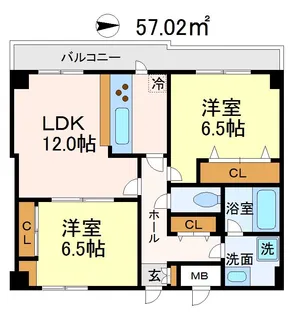 東京都世田谷区祖師谷2【マンション】の間取り