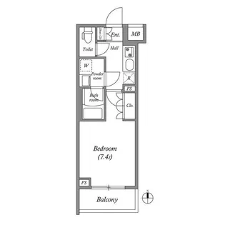 GENOVIA本所吾妻橋skygarden【2階】の間取り