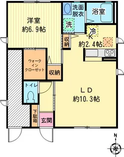 ボナール大曽根【1階】の間取り