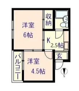 広島県広島市中区東白島町【マンション】の間取り