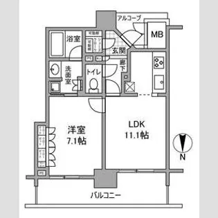 なんばグランドマスターズタワー【15階】の間取り