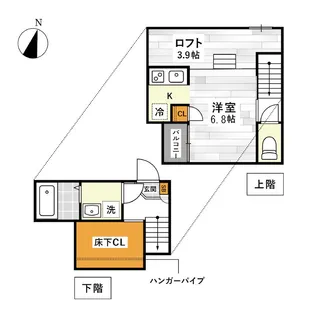 ADC新水前寺ミューナ【1階】の間取り