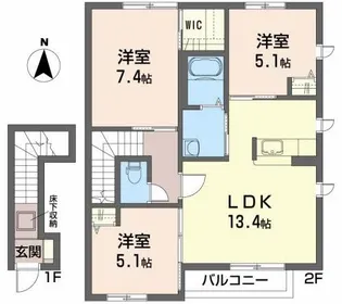 ANOWL【2階】の間取り