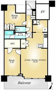 東京都目黒区下目黒3【マンション】の間取り