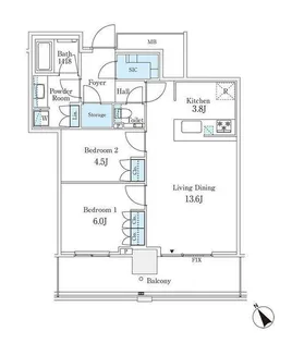 ザ・タワー横浜北仲【37階】の間取り