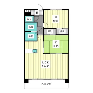 パラシオン京和【1階】の間取り