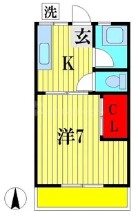 シティハイム コーポあらくA棟【1階】の間取り