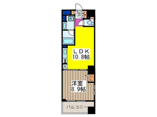 ルクレ新川レジデンス【3階】の間取り