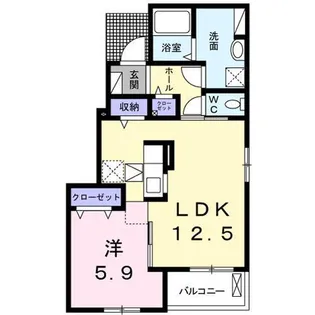 エレガンツァ フィオーレ【1階】の間取り