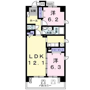 クレール コート【4階】の間取り