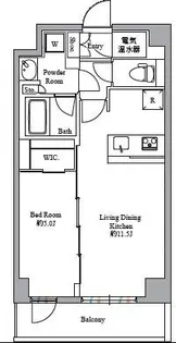 ハーモニーレジデンス高田馬場【1階】の間取り