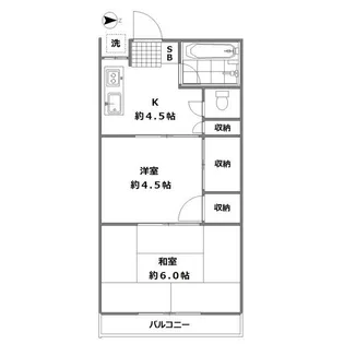 コーポラス永福B棟【1階】の間取り