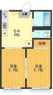 臼井ハイツ【2階】の間取り