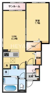 パークサイドパレスIII【1階】の間取り