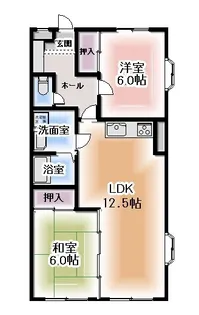バルモアール【2階】の間取り