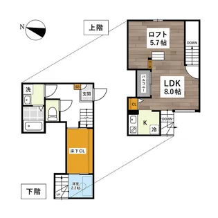 ADC本妙寺【2階】の間取り