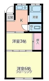 ユナイト石川町SANWA【2階】の間取り