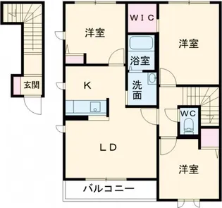 パルテール・加古川 A【2階】の間取り