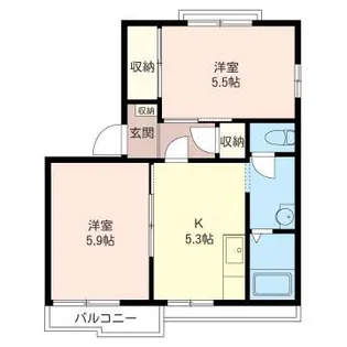 ラミアカーサ茅ケ崎【2階】の間取り