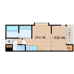 Plumeria北仙台【1階】の間取り