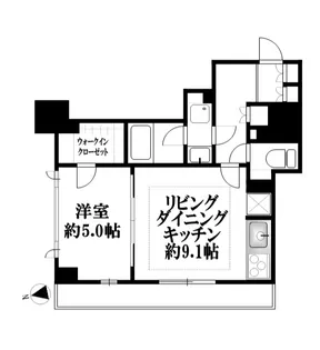 シティタワー横濱【6階】の間取り